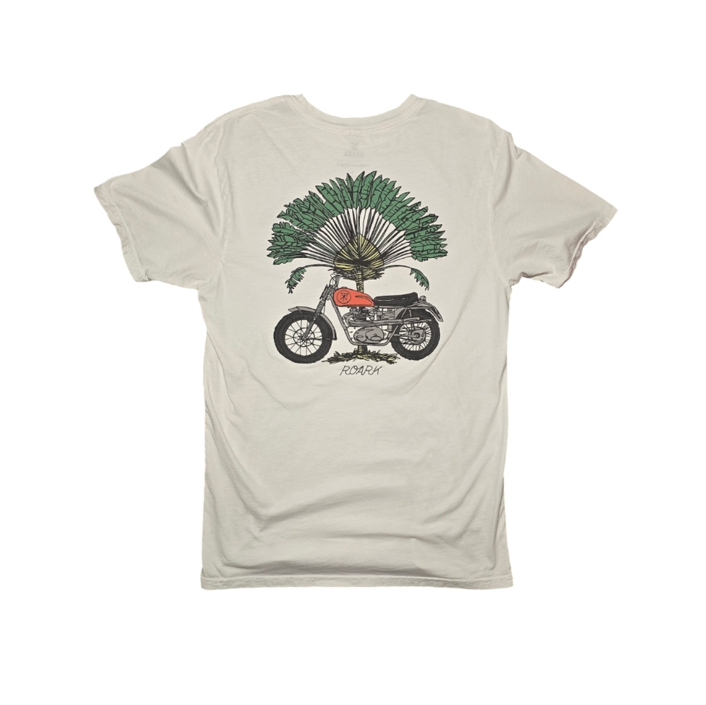 Roark Men’s Shaded Graphic Logo Short Sleeve T Shirt Off White Small
